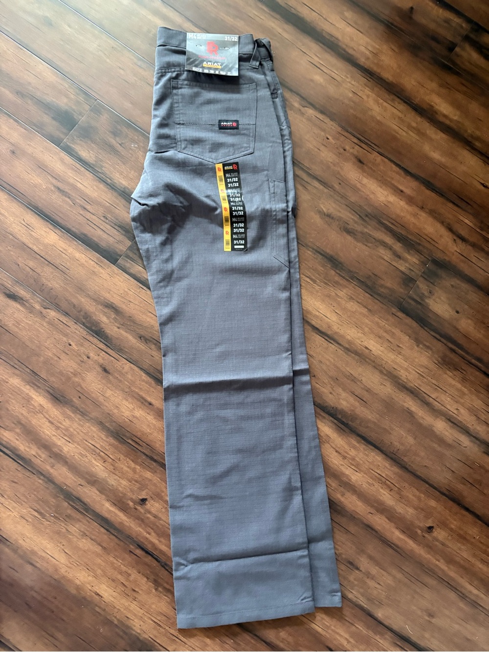 FR Ariat Men's Gray Work Pants - Straight Fit